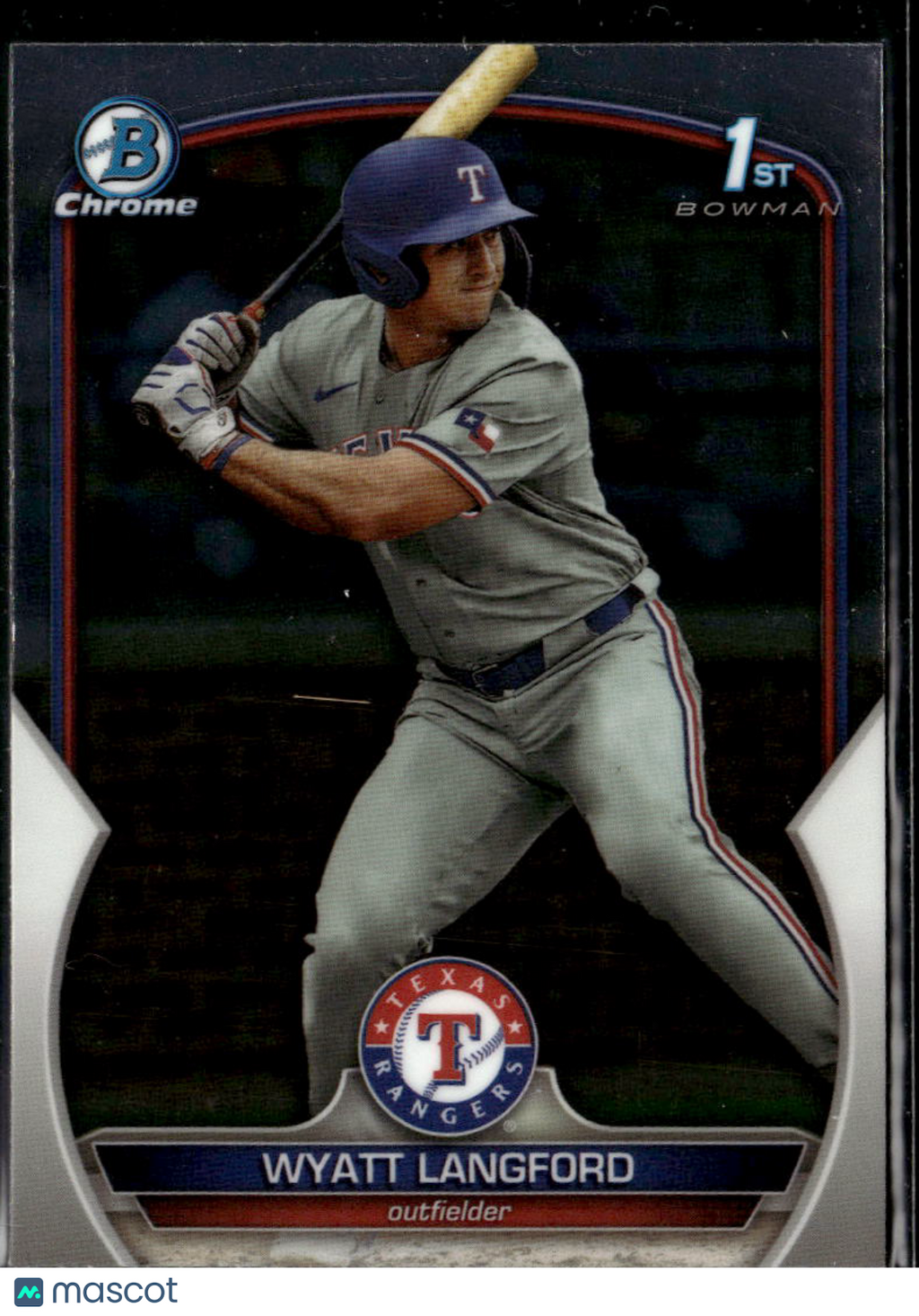 Wyatt Langford 2023 Bowman Chrome 1st Rookie RC Texas Rangers