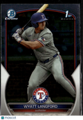 Wyatt Langford 2023 Bowman Chrome 1st Rookie RC Texas Rangers