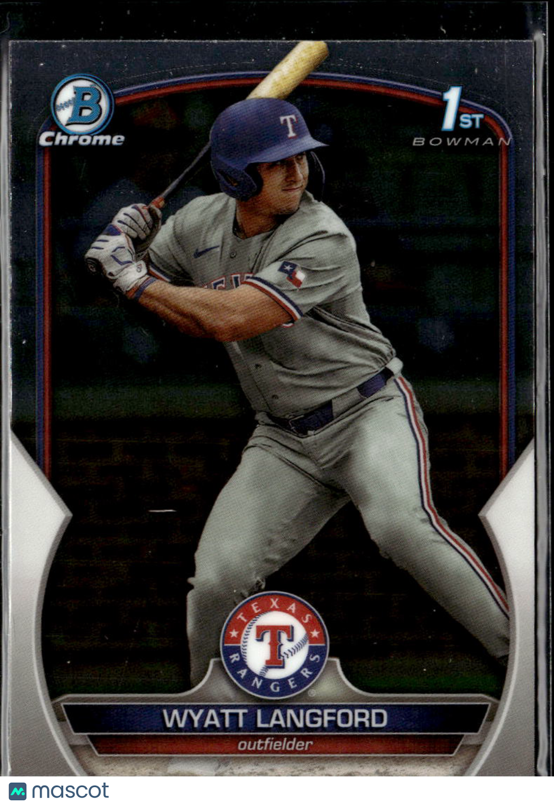 Wyatt Langford 2023 Bowman Chrome 1st Rookie RC Texas Rangers