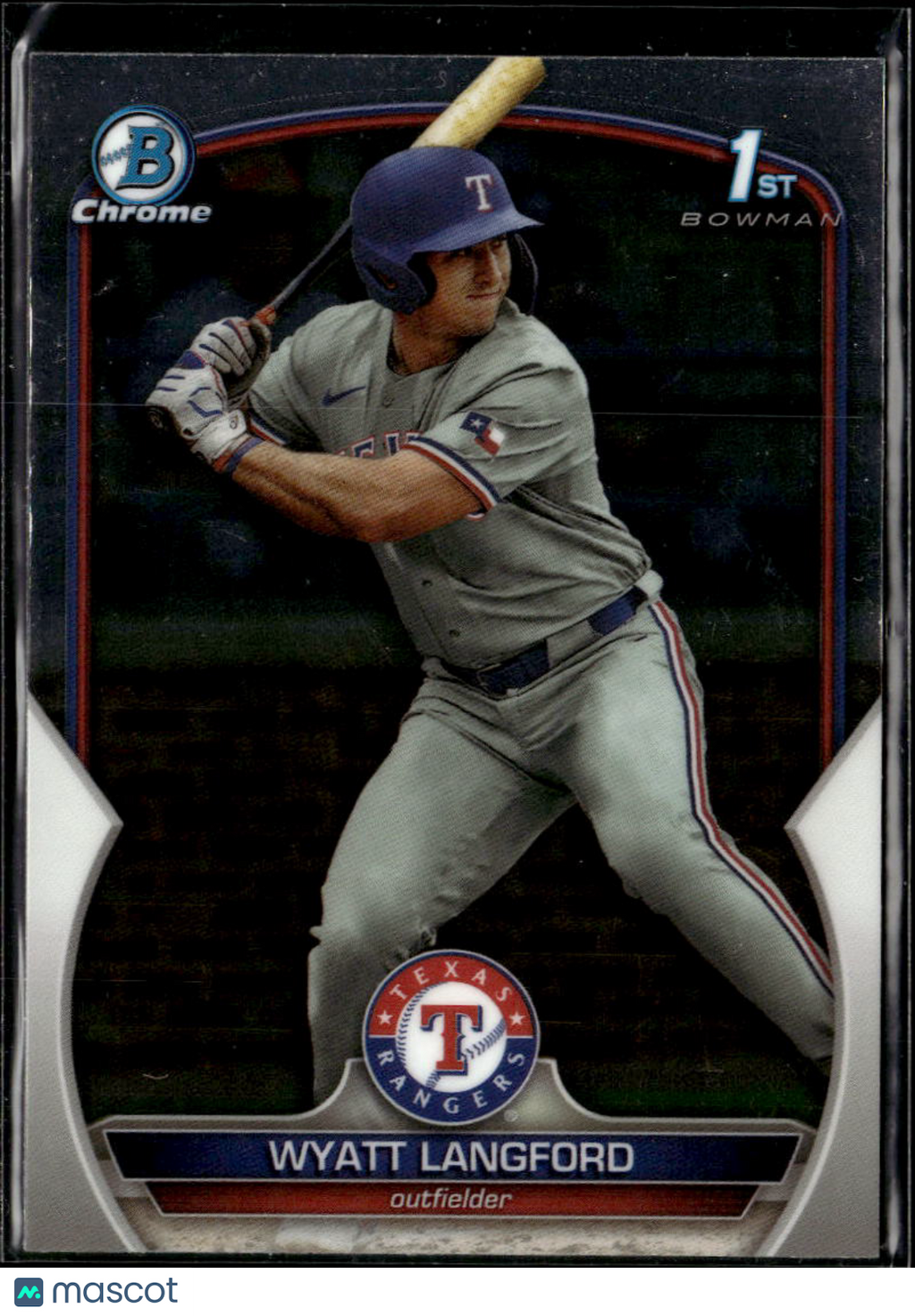 Wyatt Langford 2023 Bowman Chrome 1st Rookie RC Texas Rangers