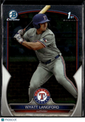 Wyatt Langford 2023 Bowman Chrome 1st Rookie RC Texas Rangers