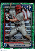 Aidan Miller 2024 Bowman Chrome 1st Lunar Glow Refractor Philadelphia Phillies