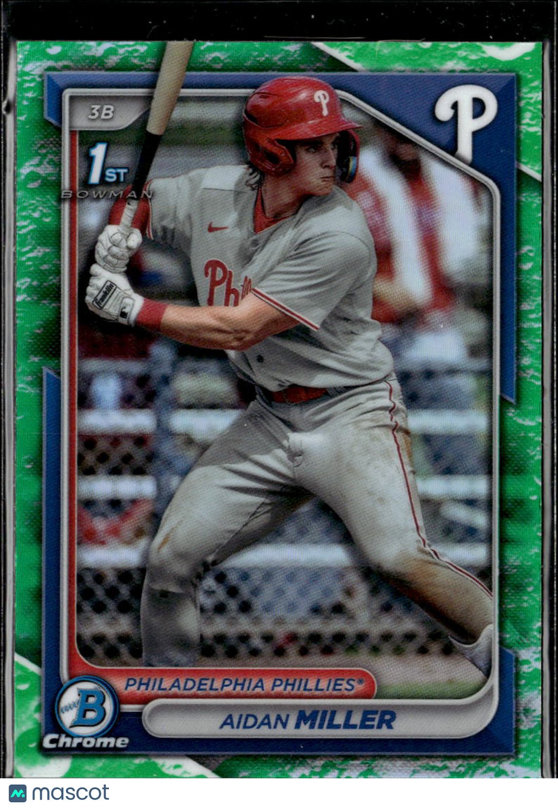 Aidan Miller 2024 Bowman Chrome 1st Lunar Glow Refractor Philadelphia Phillies