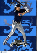 Evan Carter 2025 Panini Crusade Baseball Blue Texas Rangers