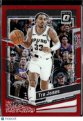 Tre Jones 2023-24 Optic Red Prizm 18/99 San Antonio Spurs