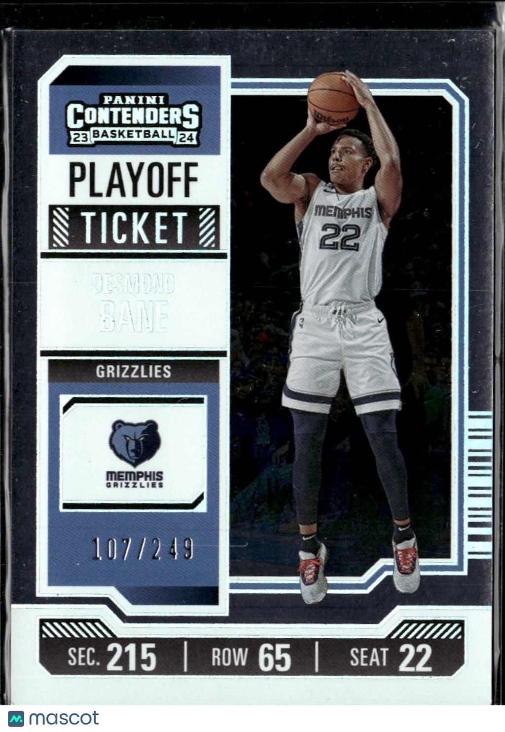 Desmond Bane 2024 Contenders Playoff Ticket /249 Memphis Grizzlies