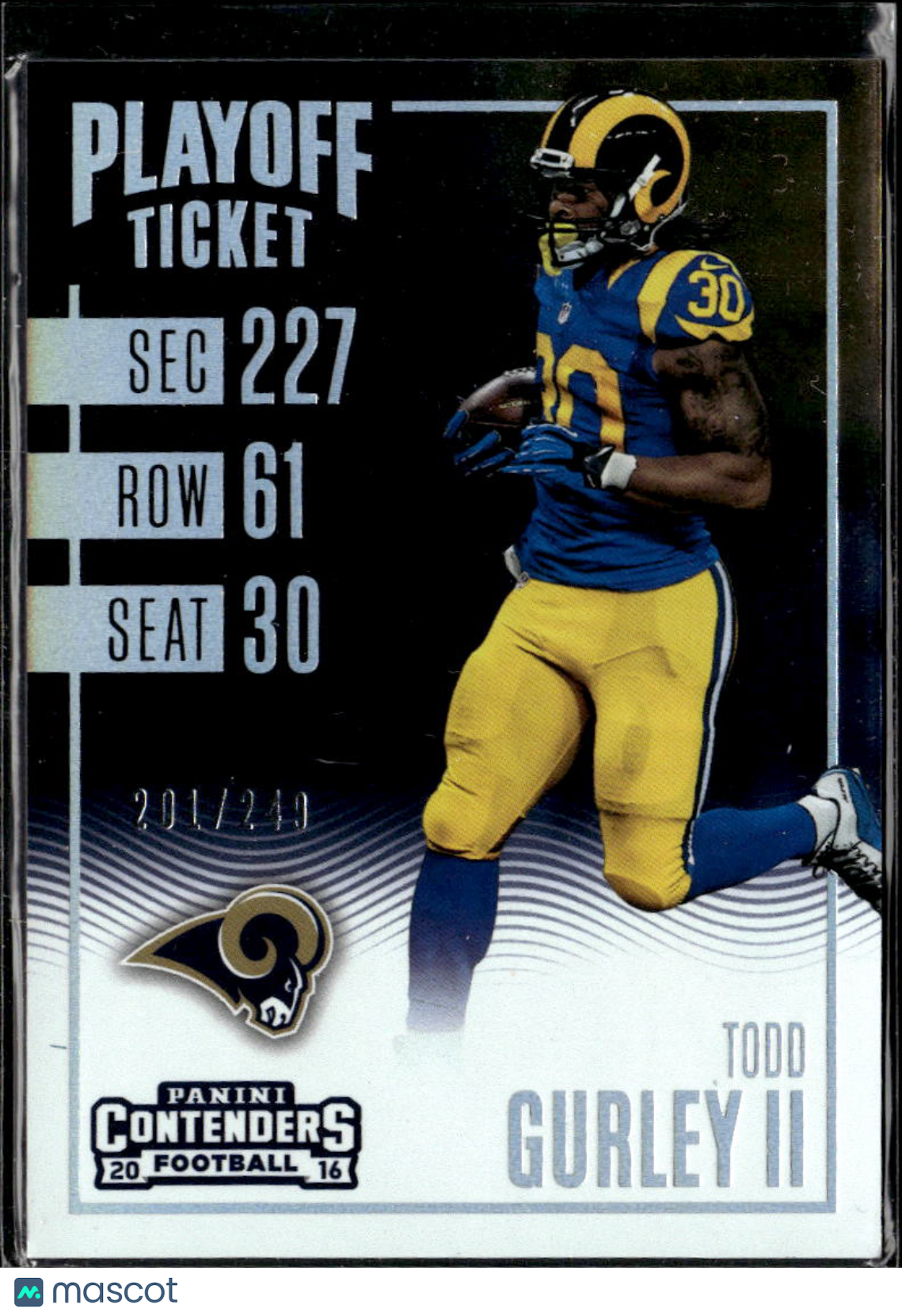 Todd Gurley II 2016 Contenders Playoff Ticket /249 Los Angeles Rams