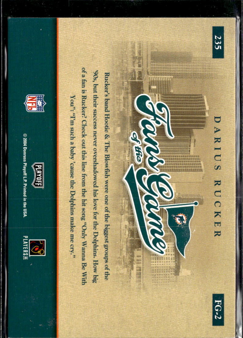 Darius Rucker 2004 Playoff Honors Fans of the Game Miami Dolphins