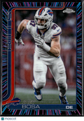 Joey Bosa 2025 Topps Chrome Neon Pulse Refractor Buffalo Bills