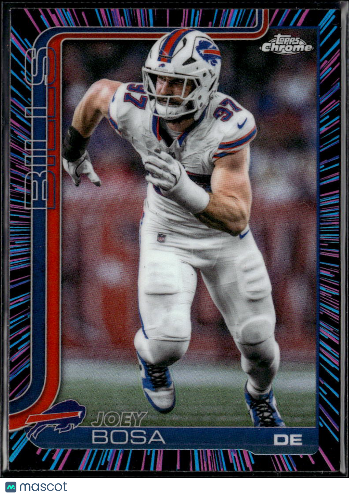 Joey Bosa 2025 Topps Chrome Neon Pulse Refractor Buffalo Bills