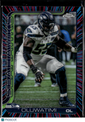 Olu Oluwatimi 2025 Topps Chrome Neon Pulse Refractor Seattle Seahawks