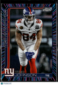Theo Johnson 2025 Topps Chrome Neon Pulse Refractor New York Giants