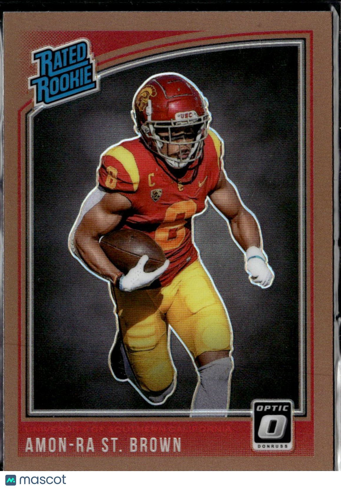 Amon-Ra St. Brown 2021 Optic Rated Rookie Bronze RC Lions USC Trojans