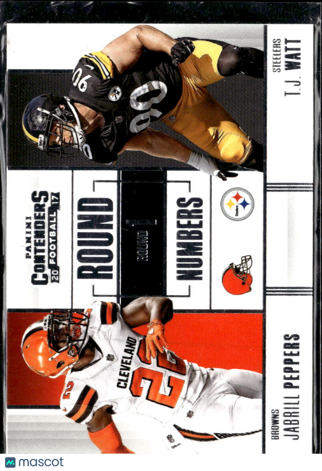 Jabrill Peppers T.J. Watt 2017 Contenders Round Numbers Rookie Steelers