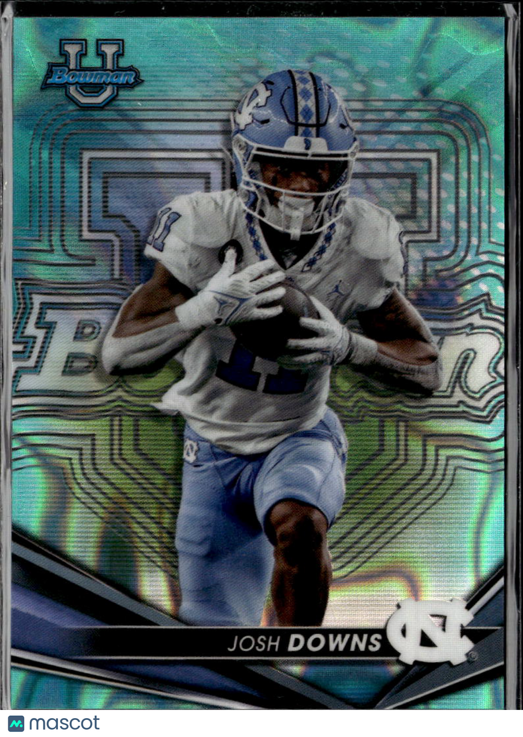 Josh Downs 2022 Bowman's Best Aqua Lava Rookie /199 North Carolina Tar Heels
