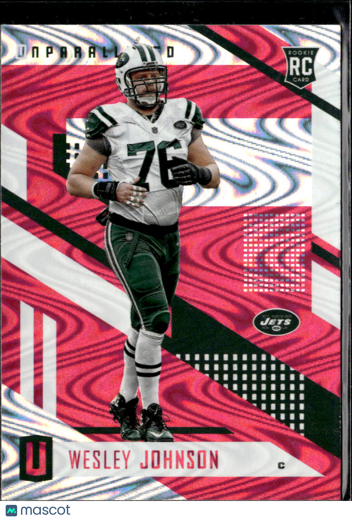 Wesley Johnson 2017 Unparalleled Pink Swirlorama Rookie RC New York Jets
