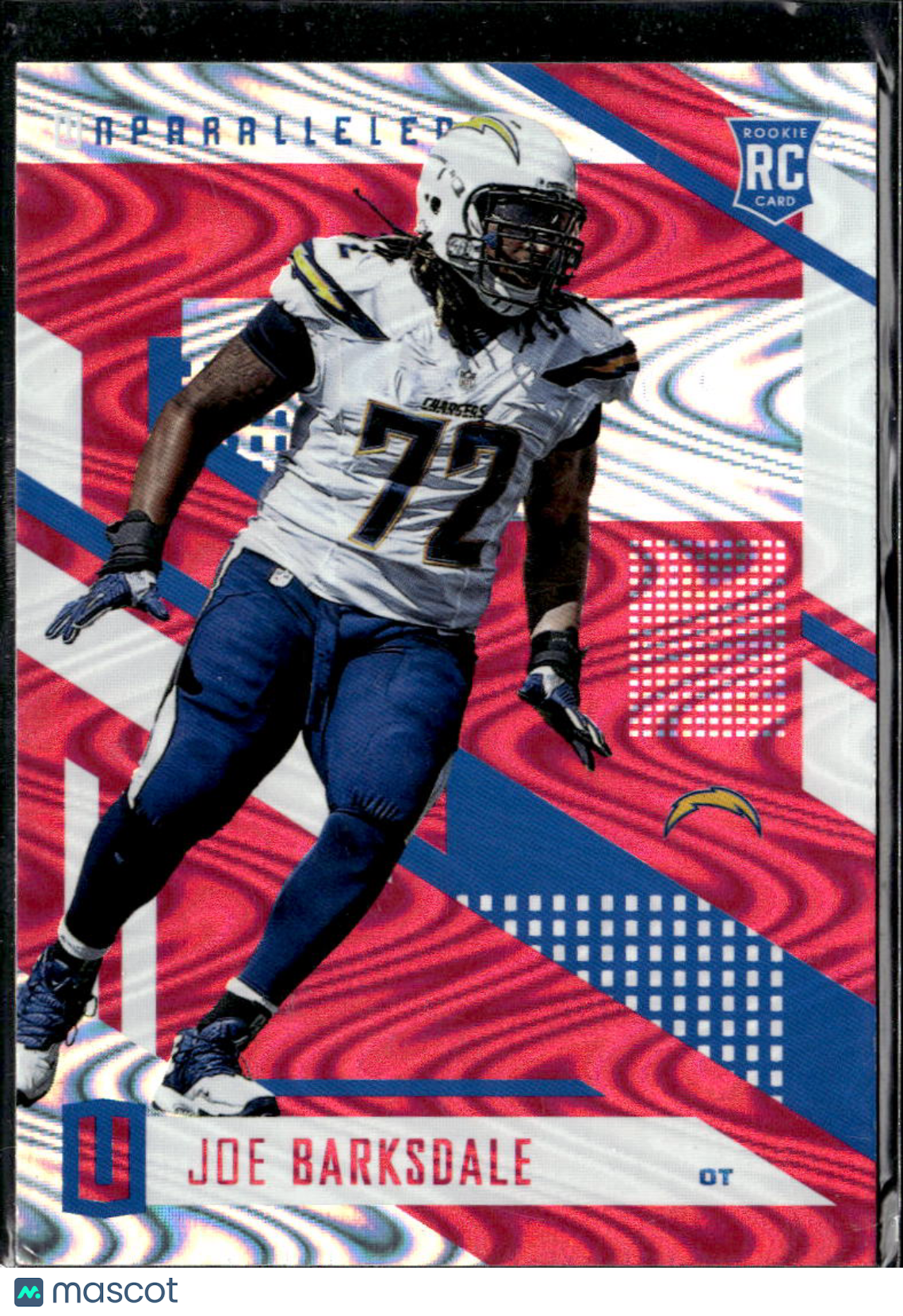 Joe Barksdale 2017 Unparalleled RC Pink Swirlorama Los Angeles Chargers