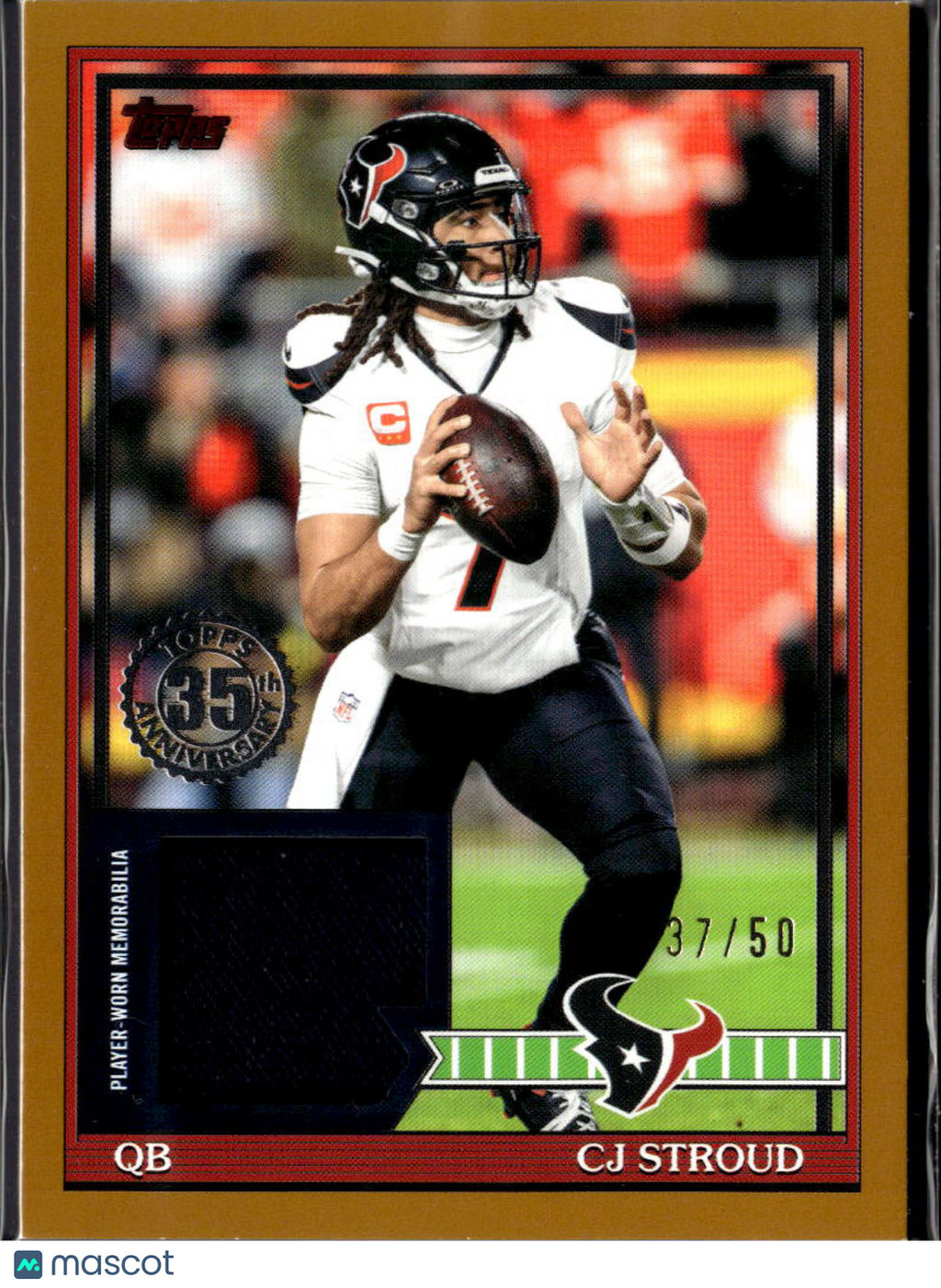 C.J. Stroud 2026 Topps '91 GOLD Jersey Patch 37/50 Houston Texans