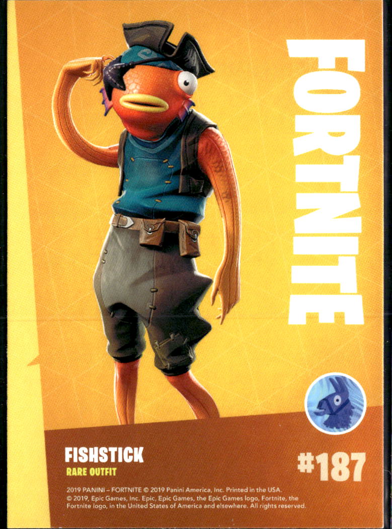 Fishstick 2019 Panini Fortnite Series 1 Rare Outfit #187