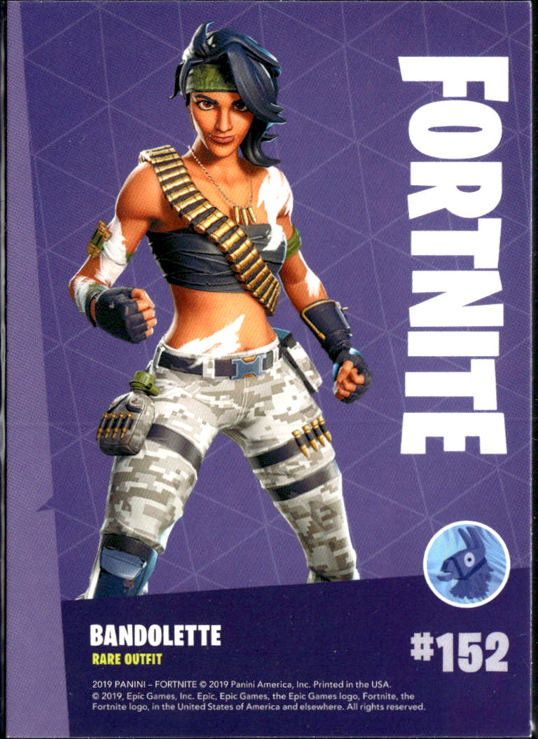 Bandolette 2019 Panini Fortnite series 1 Rare Outfit #152