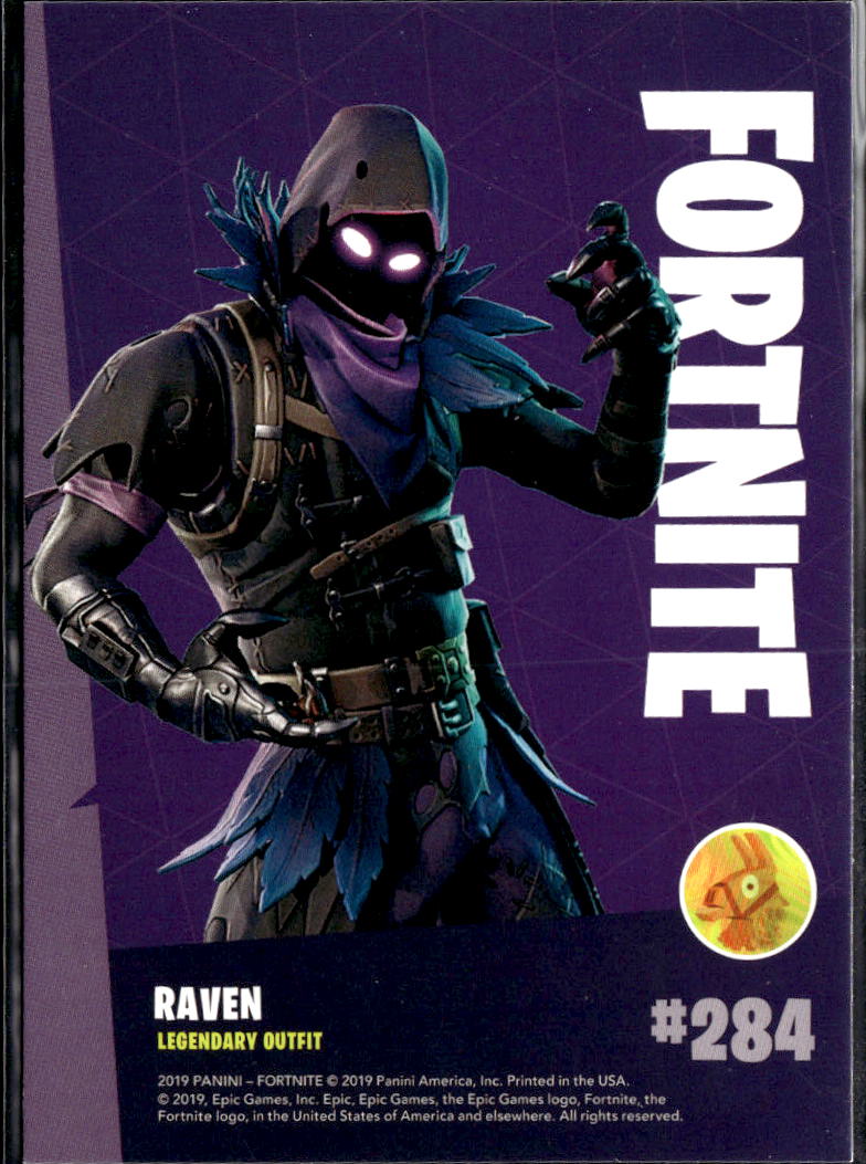 Raven 2019 Panini Fortnite Series 1 Legendary Outfit #284