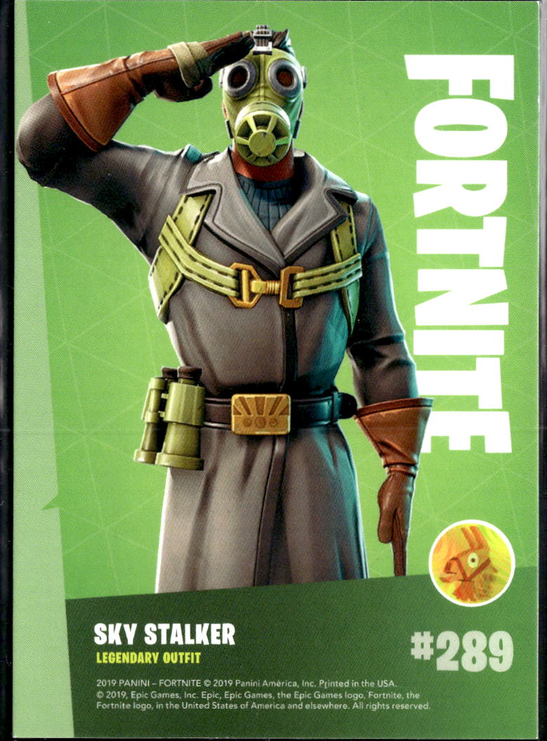 Sky Stalker 2019 Panini Fortnite series 1 legendary Outfit #289