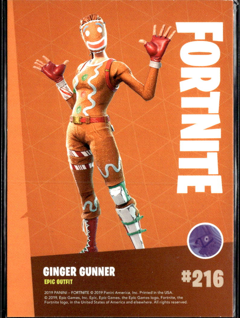 Ginger Gunner 2019 Panini Fortnite Series 1 Epic outfit #216