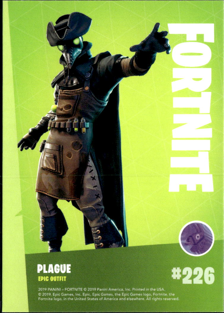 Plague 2019 Panini Fortnite Series 1 Epic Outfit #226