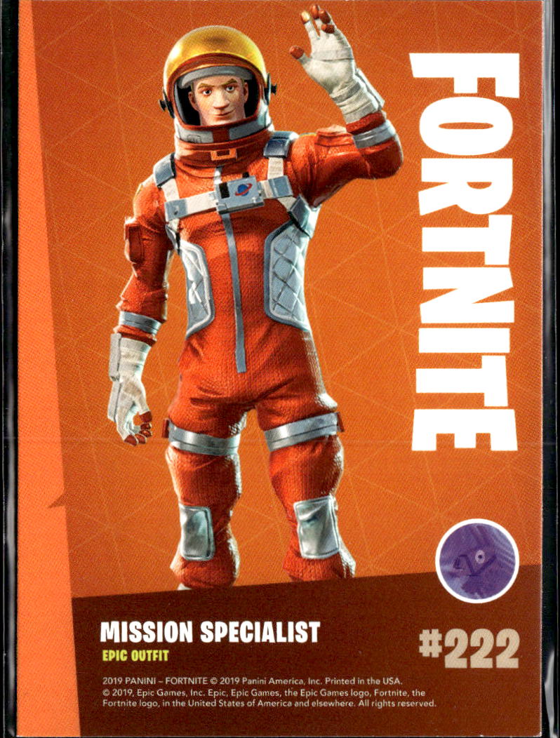 Mission Speacialist 2019 Panini Fortnite Series 1 Epic Outfit #222