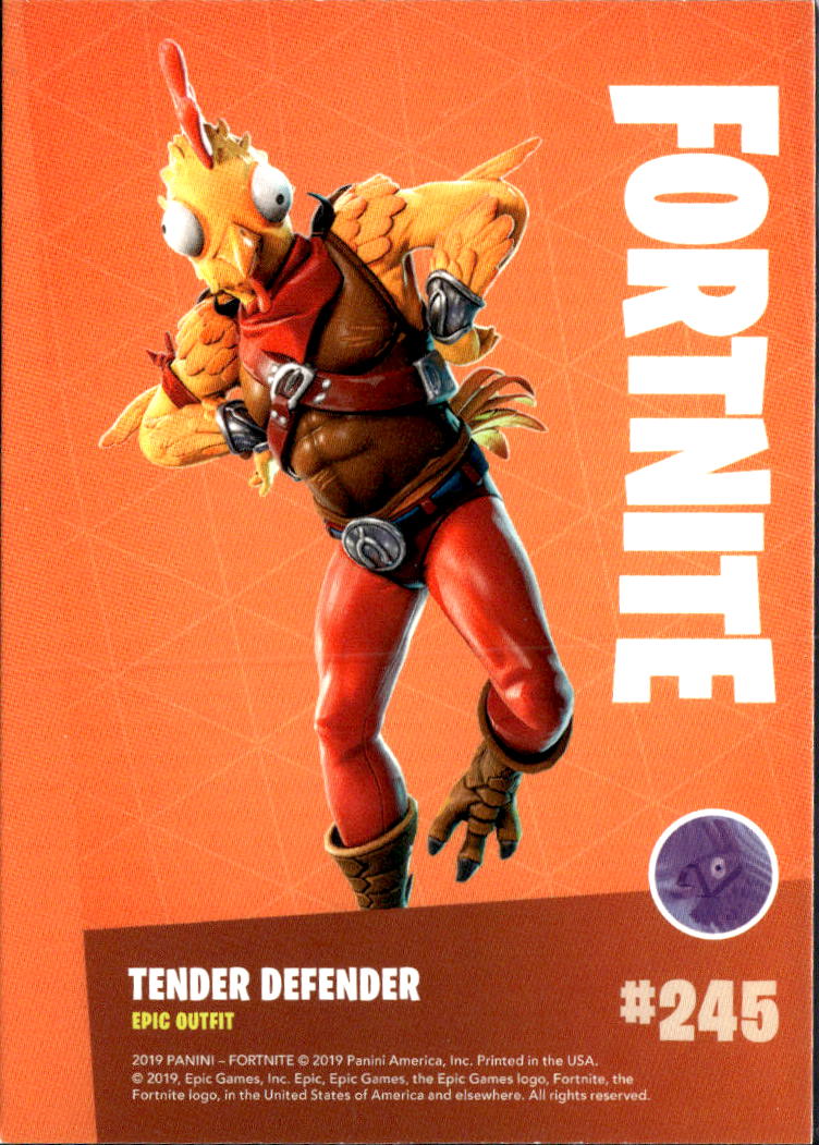 Tender Defender 2019 Panini Fortnite series 1 Epic Outfit #245