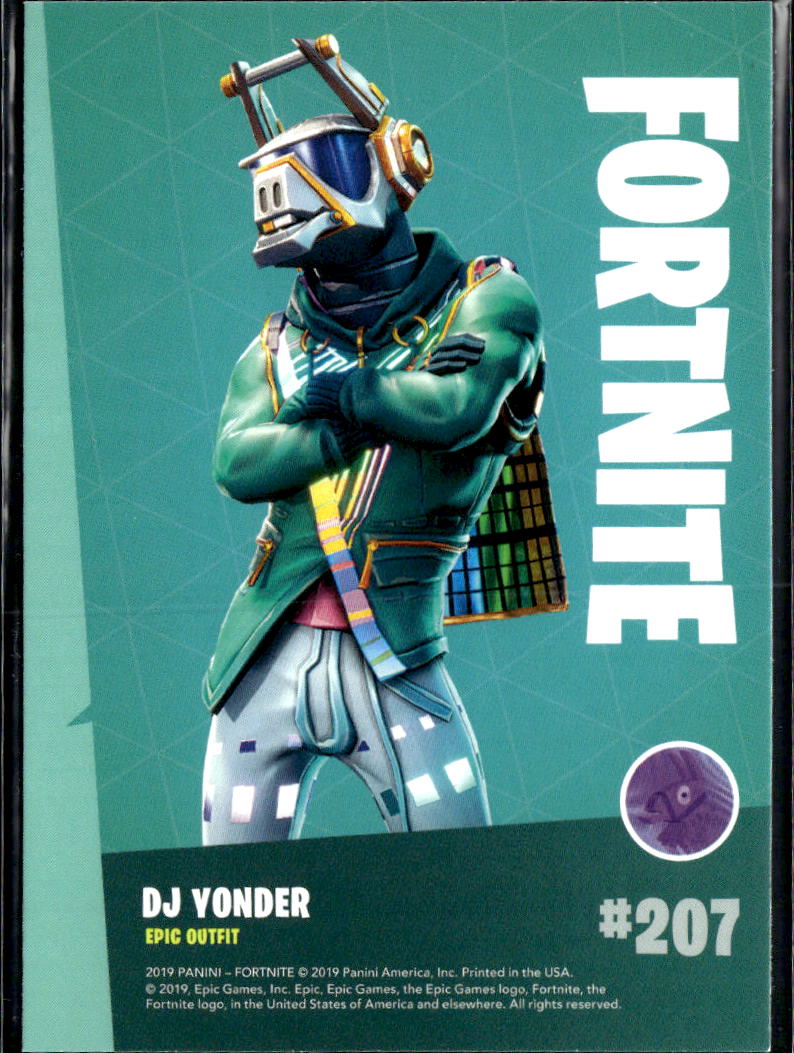 DJ Yonder 2019 Panini Fortnite series 1 Epic Outfit #207