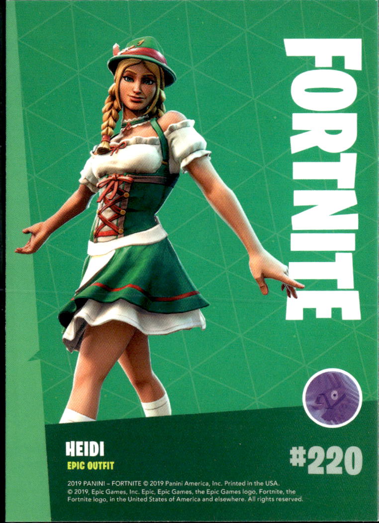 Heidi 2019 Panini Fortnite Series 1 Epic Outfit #220