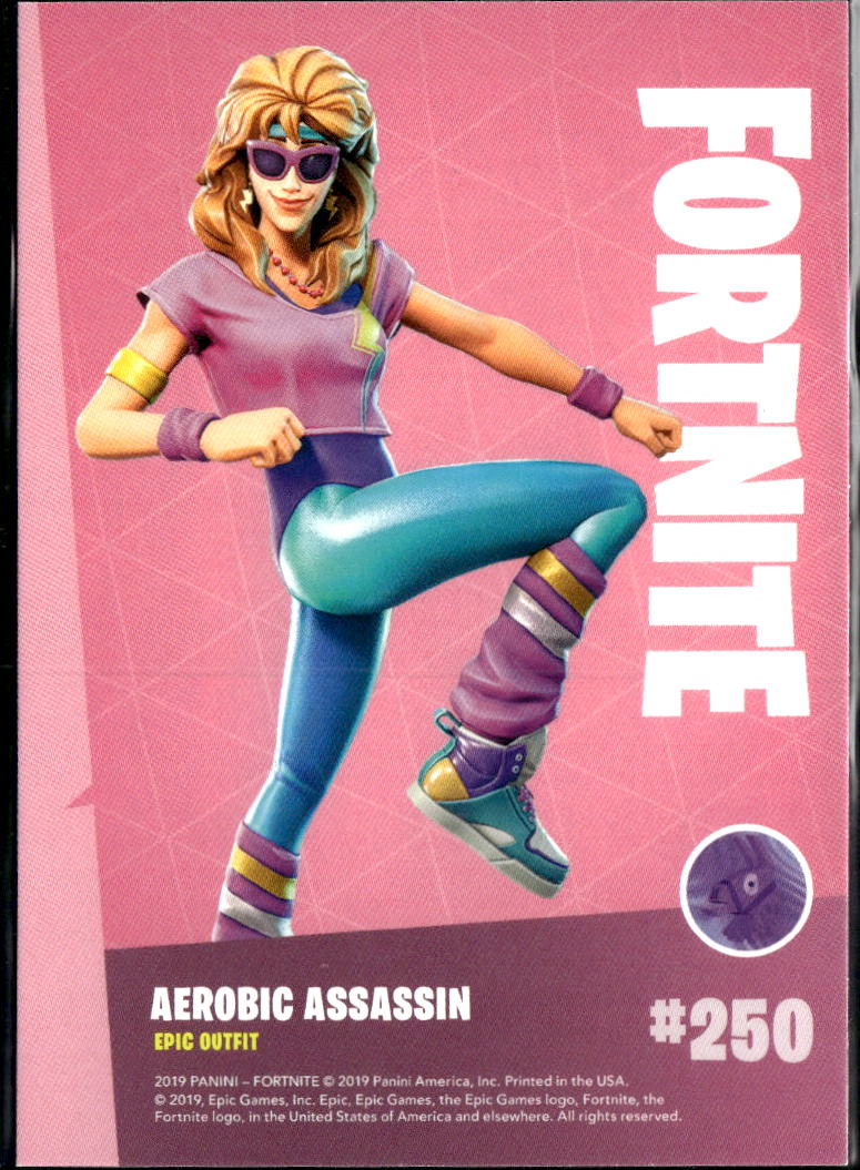 Areobic assassin 2019 Panini Fortnite Series 1 Epic Outfit #250