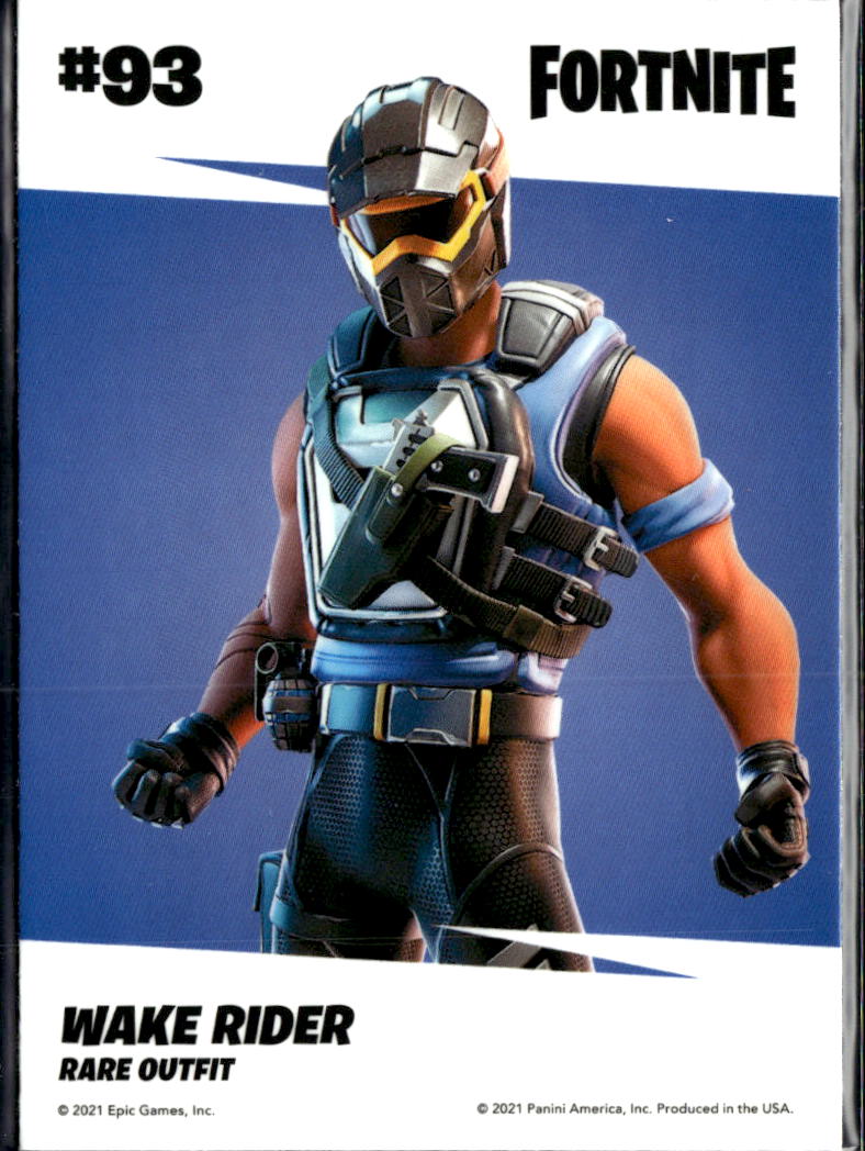 Wake Rider 2021 Panini Fortnite Series 3 Rare Outfit Opti-Chrome #93