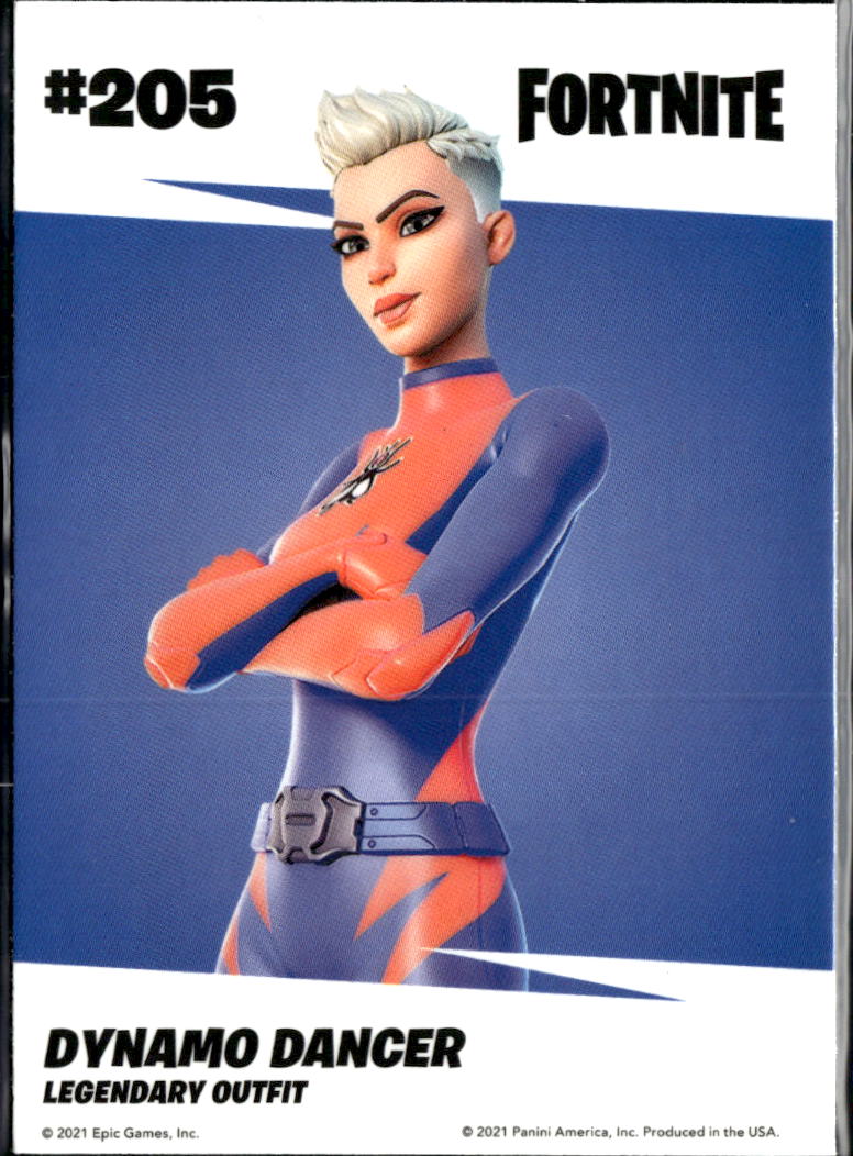 Dynamo Dancer 2021 Panini Fortnite Series 3 legendary Outfit Opti-Chrome #205