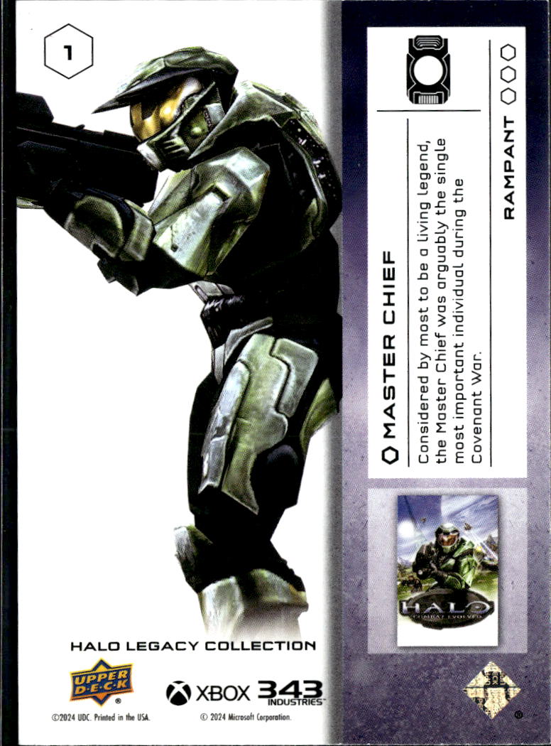 Master Chief 2024 Upper Deck Halo Legacy Rampant #1