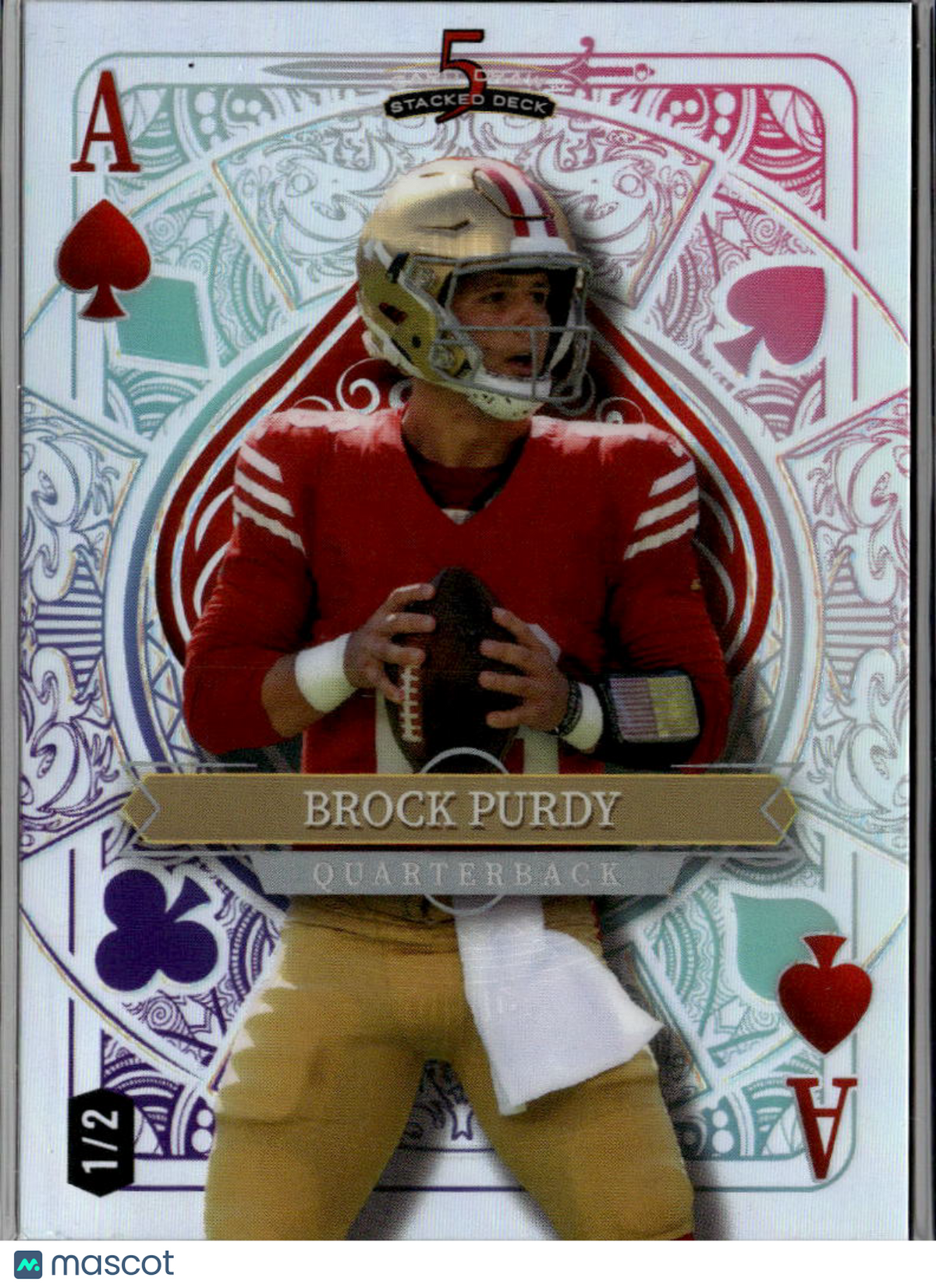 Brock Purdy 2024 Wild Card 5 Card Draw SSP 1/2 San Francisco 49ers
