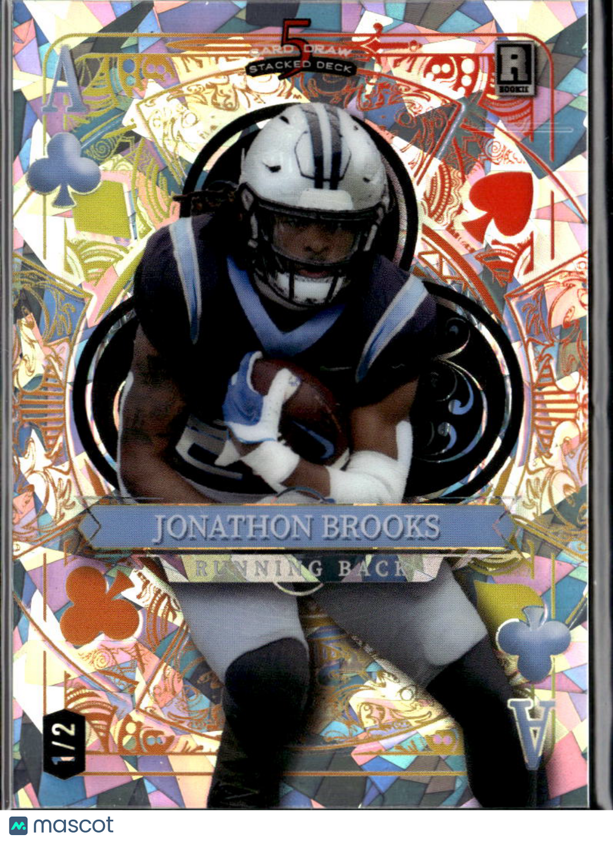 Jonathon Brooks 2024 Wild Card 5 Card Draw Stacked Deck RC Panthers 1/2