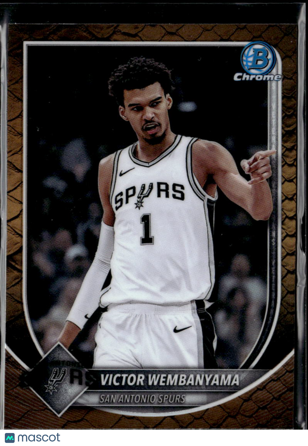 Victor Wembanyama 2025 Bowman Chrome Reptillian Refractor San Antonio Spurs