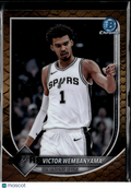 Victor Wembanyama 2025 Bowman Chrome Reptillian Refractor San Antonio Spurs