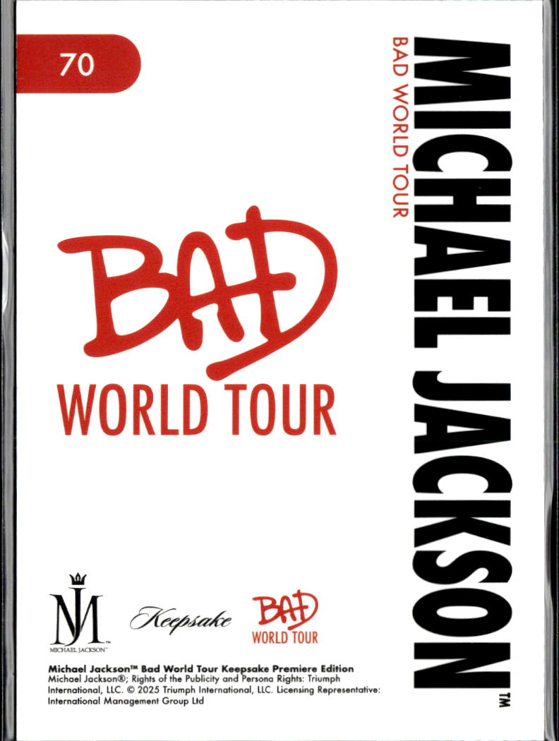 Michael Jackson 2025 Keepsake Bad World Tour Purple #70