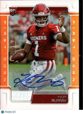 Kyler Murray 2019 Score Auto Autograph First Down RC 3/10 Oklahoma Sooners