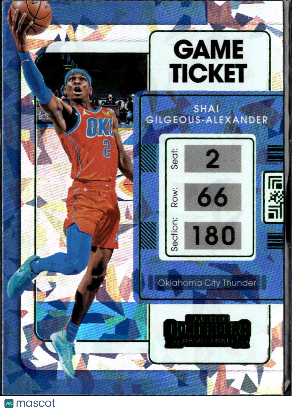 Shai Gilgeous-Alexander 2021-22 Contenders Crakced Ice Oklahoma City Thunder