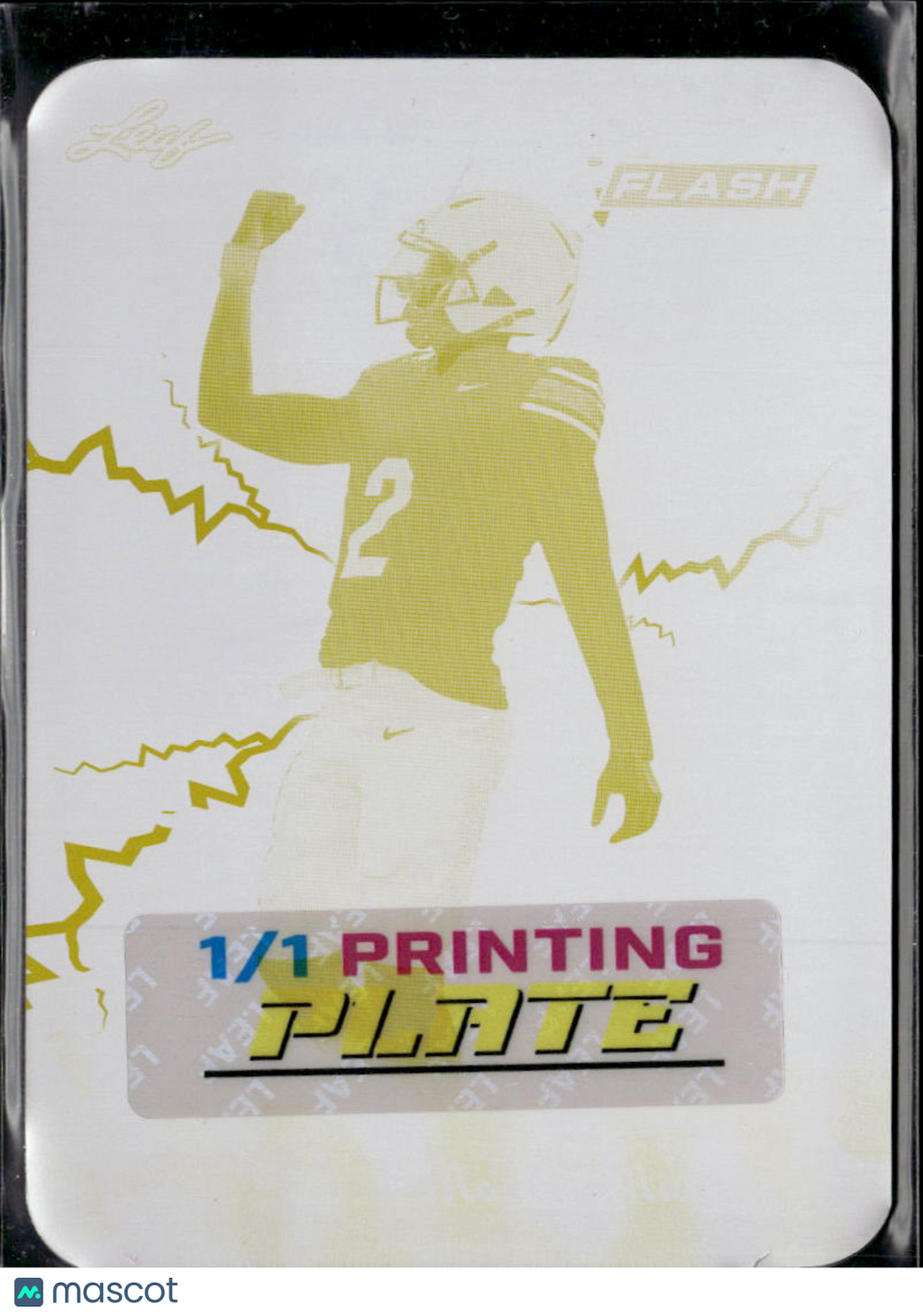 Shedeur Sanders 2025 Leaf Eclectic Yellow Printing Plate Rookie RC Colorado 1/1