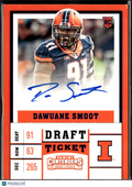 Dawuane Smoot 2017 Contenders Auto Autograph RC Illinois Fighting Illini