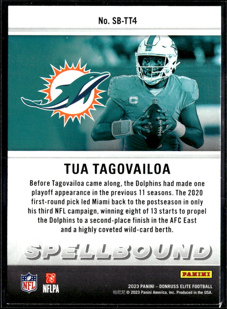 Tua Tagovailoa 2023 Elite Spellbound Green "O" Miami Dolphins