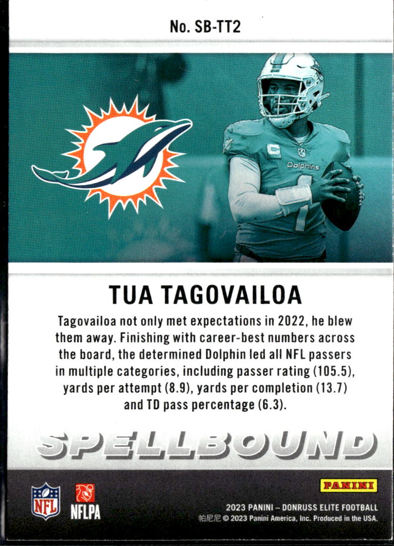 Tua Tagovailoa 2023 Elite Spellbound Green "A" Miami Dolphins
