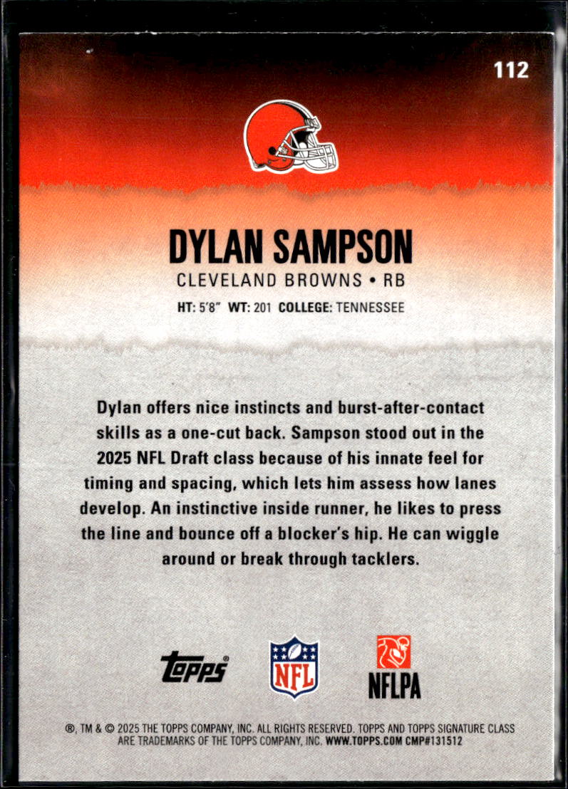 Dylan Sampson 2025 Topps Signature Class RC /250 Cleveland Browns