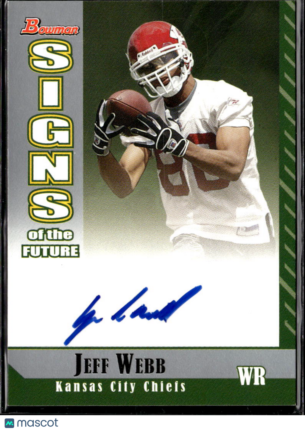 Jeff Webb 2006 Bowman Signs of the Future Auto Autograph Kansas City Chiefs