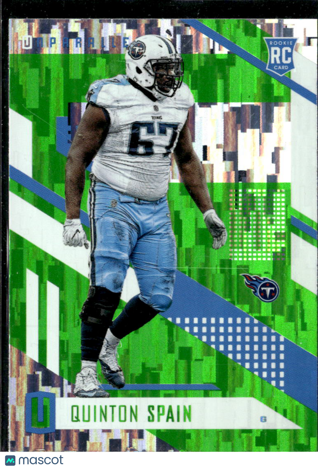 Quinton Spain 2017 Panini Unparalleled RC Lime Green Tennessee Titans